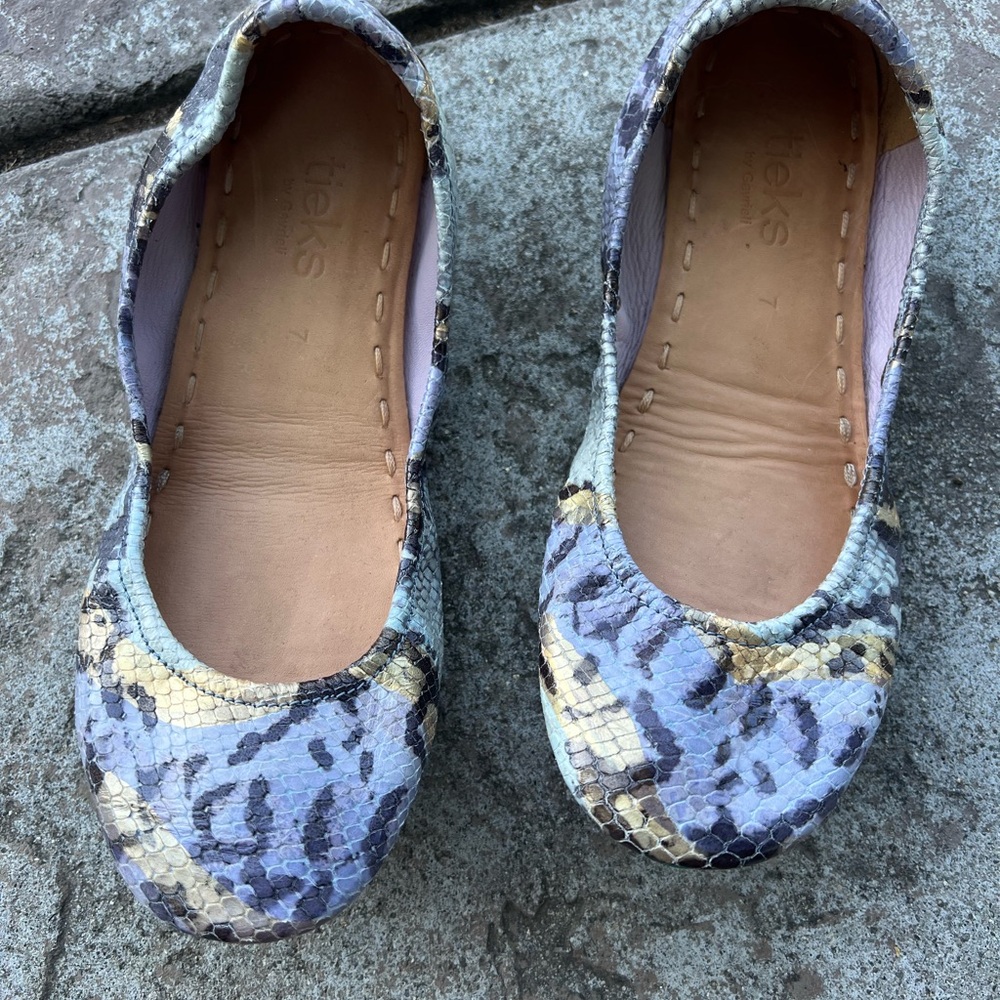 Tieks lavender snake Ballet Flats